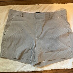 Charcoal and white stripe shorts - Banana Republic